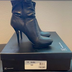 I.N.C - black platform booties
